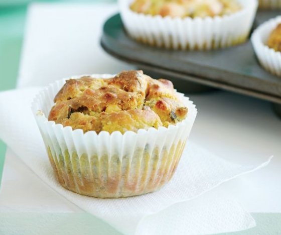 Courgette, Feta and Almond Muffins Recipe