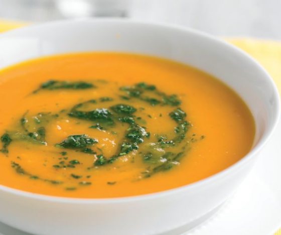 Roasted Butternut Squash Soup with Coriander Oil Recipe