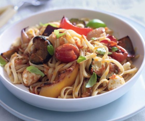 Simple Roasted Vegetable Linguine Recipe
