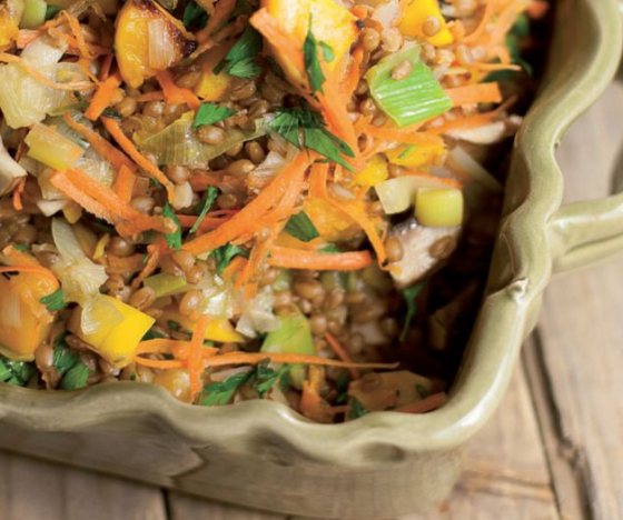 Wheatberry Salad with Roasted Squash Recipe